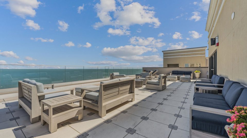 the rooftop terrace at The  Alexa