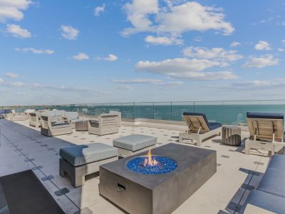 the rooftop deck at The  Alexa